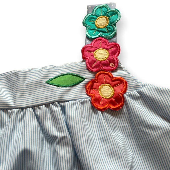 Vintage Toddler Girl Stripe Polka Dot Floral Dress Sikaffy Size 3T - Picture 3 of 7